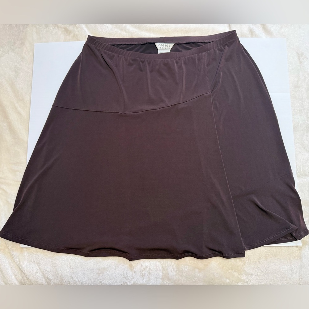 George Stretch Midi Brown Skirt size 16/18